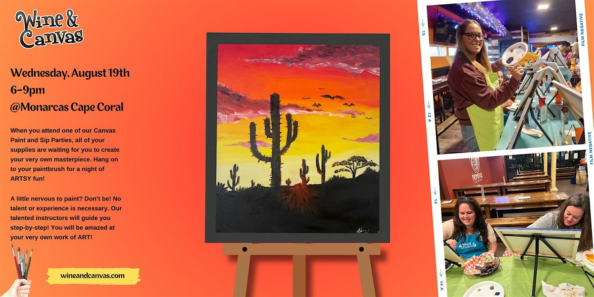 Cape Coral Sip and Paint – Desert Cactus, 19 August | Event in Cape Coral | AllEvents