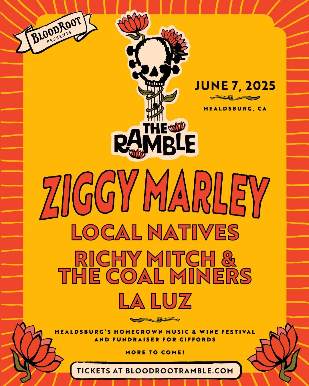 Bloodroot Ramble: Ziggy Marley  Local Natives & Richy Mitch and The Coal Miners - 2 Day Pass, 5 June | AllEvents
