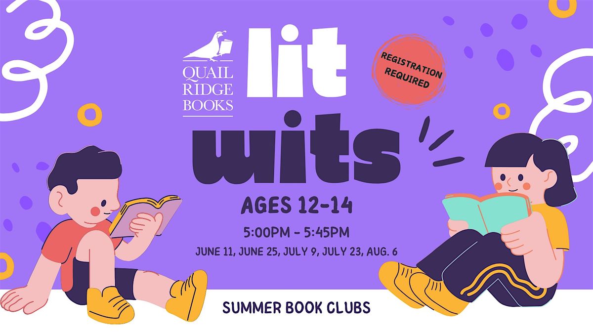 Lit Wits Summer Book Club 2025 (AGES 12-14), 11 June | Event in Raleigh | AllEvents