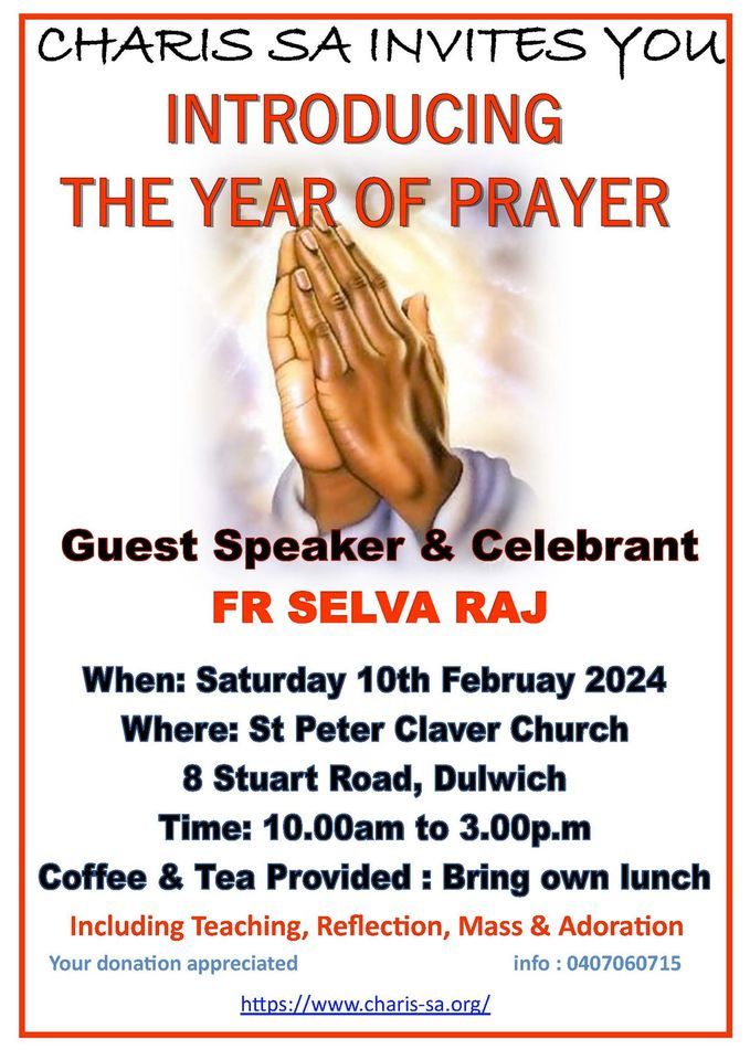 Introducing the Year of Prayer Fr.Selva Raj, St. Peter Claver Church