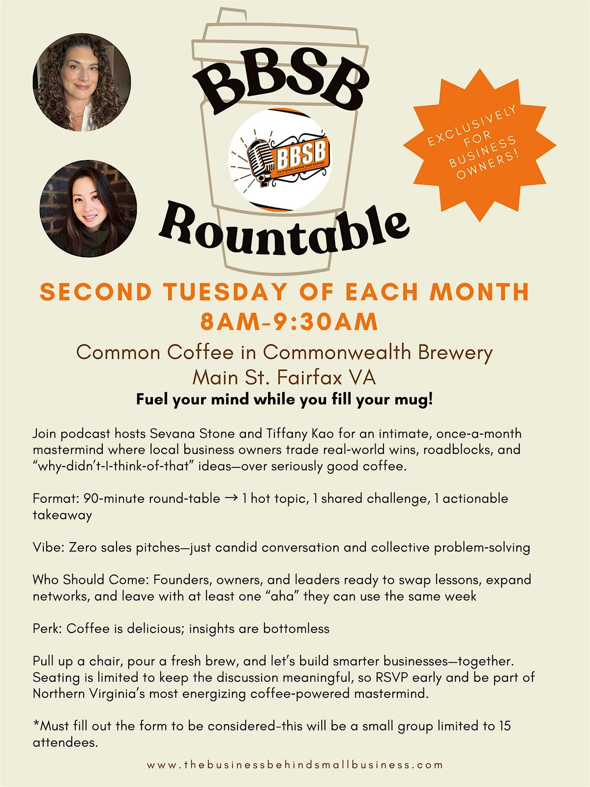 The Business Behind Small Business Podcast Roundtable | Event in Fairfax | AllEvents