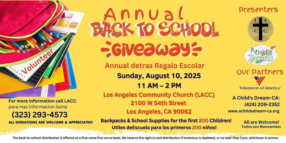 2025 BACK TO SCHOOL GIVEAWAY