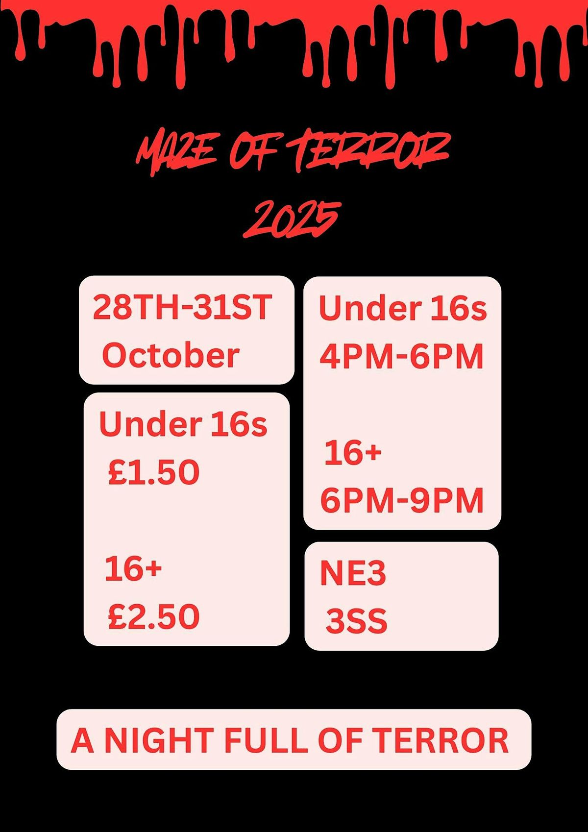 Maze Of Terror 2025, 28 October | Event in Newcastle upon Tyne | AllEvents