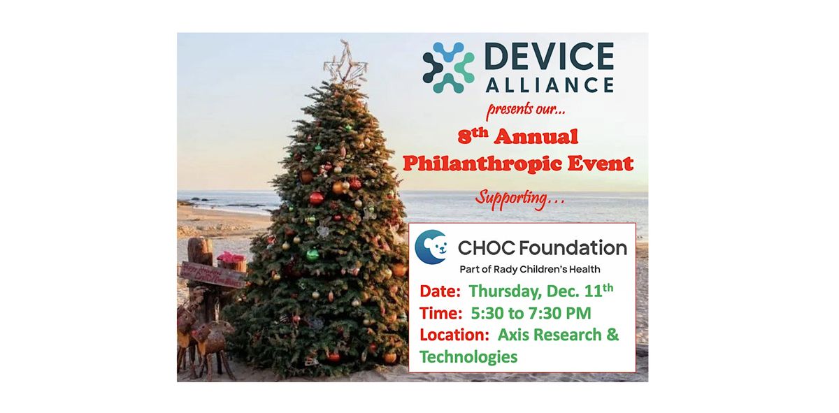 DeviceAlliance 8th Annual Philanthropic Event, 11 December | Event in Irvine | AllEvents