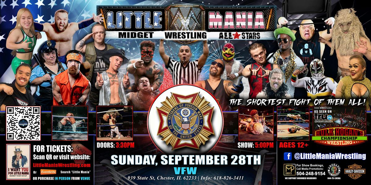 Chester, IL - Little Mania Midget Wrestling @VFW, 28 September | Event in Chester | AllEvents