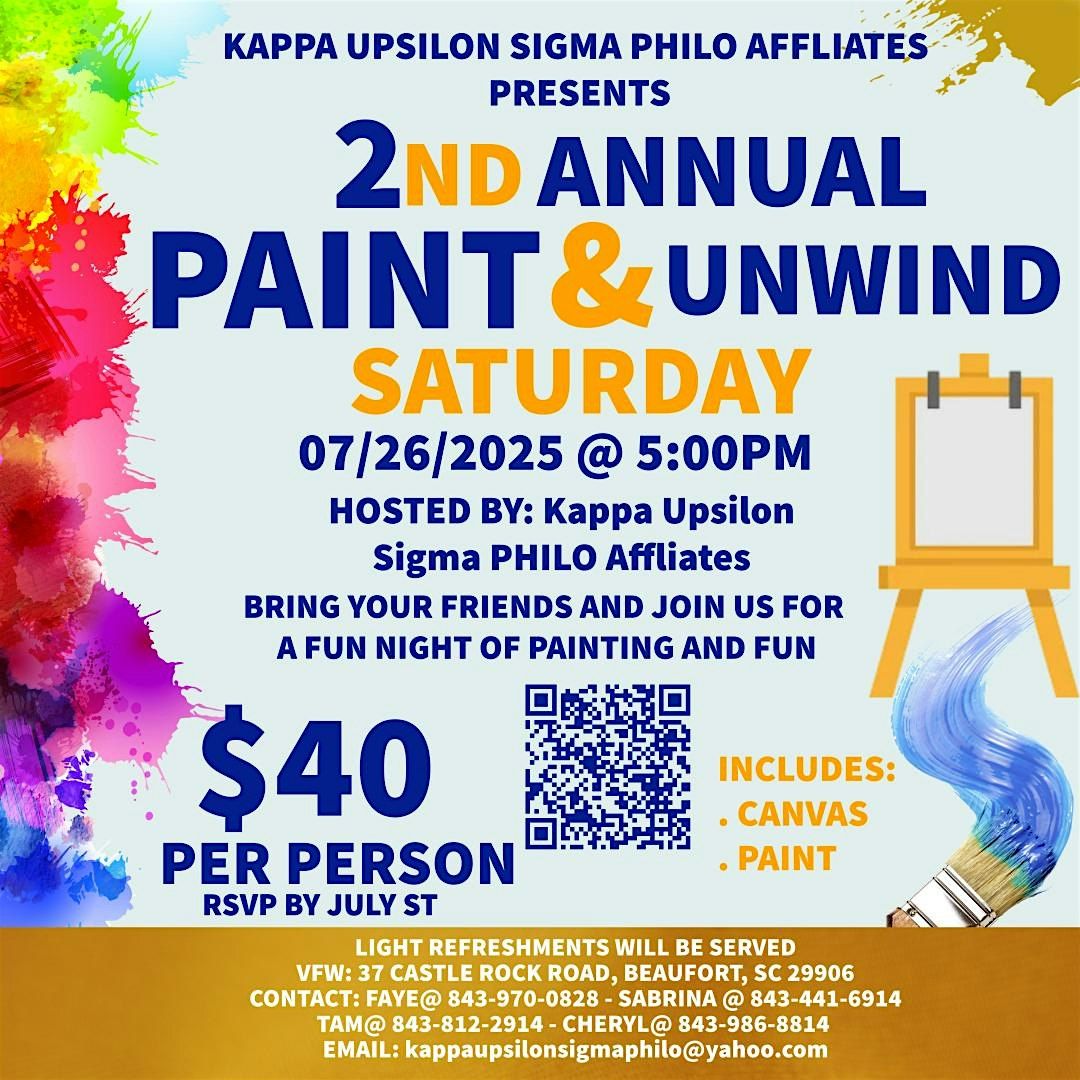 2nd ANNUAL PAINT & UNWIND, 26 July | Event in Beaufort | AllEvents