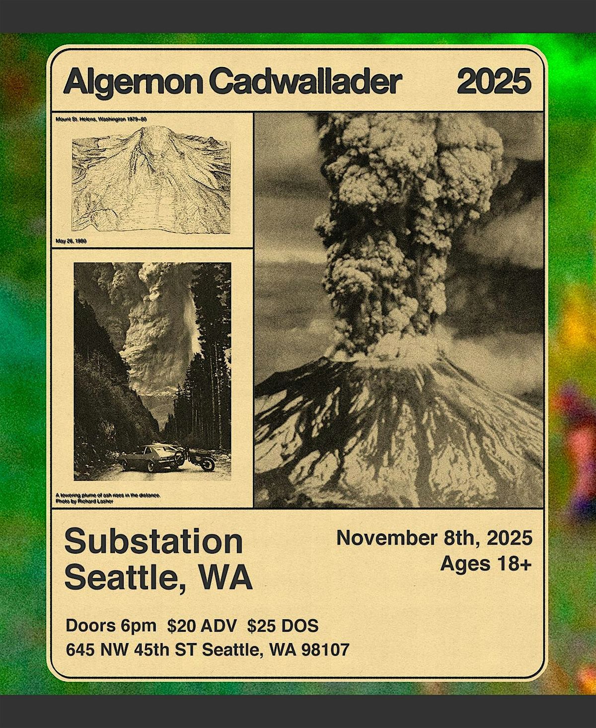 Algernon Cadwallader, 8 November | Event in Seattle | AllEvents