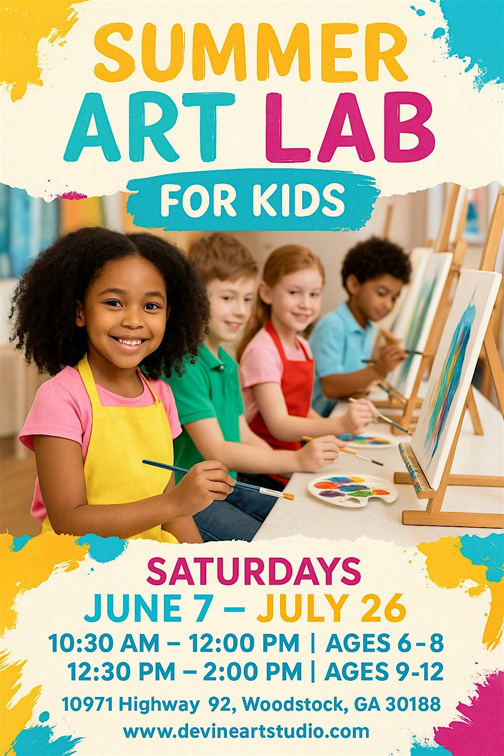 Summer Art Lab for Kids – Weekly Art Classes with Professional Artist | Event in Woodstock | AllEvents