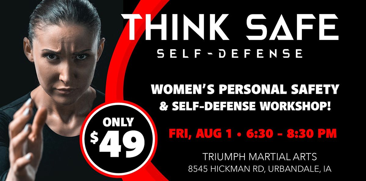 Women's Think SAFE Self-Defense Workshop, 1 August | Event in Urbandale | AllEvents