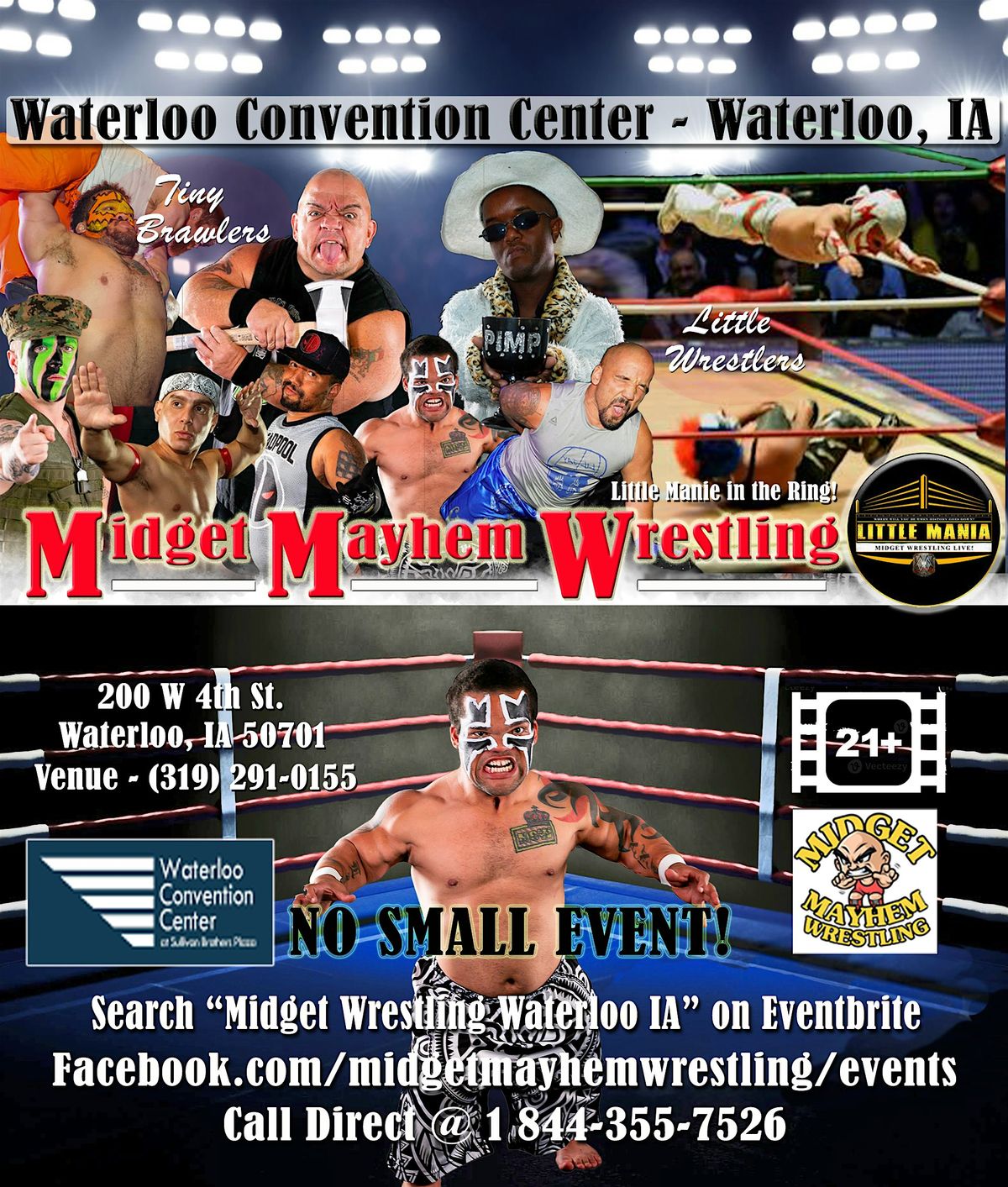 Midget Mayhem Wrestling Rips Through the Ring! Waterloo IA (Ages 12+), 25 October | Event in Waterloo | AllEvents