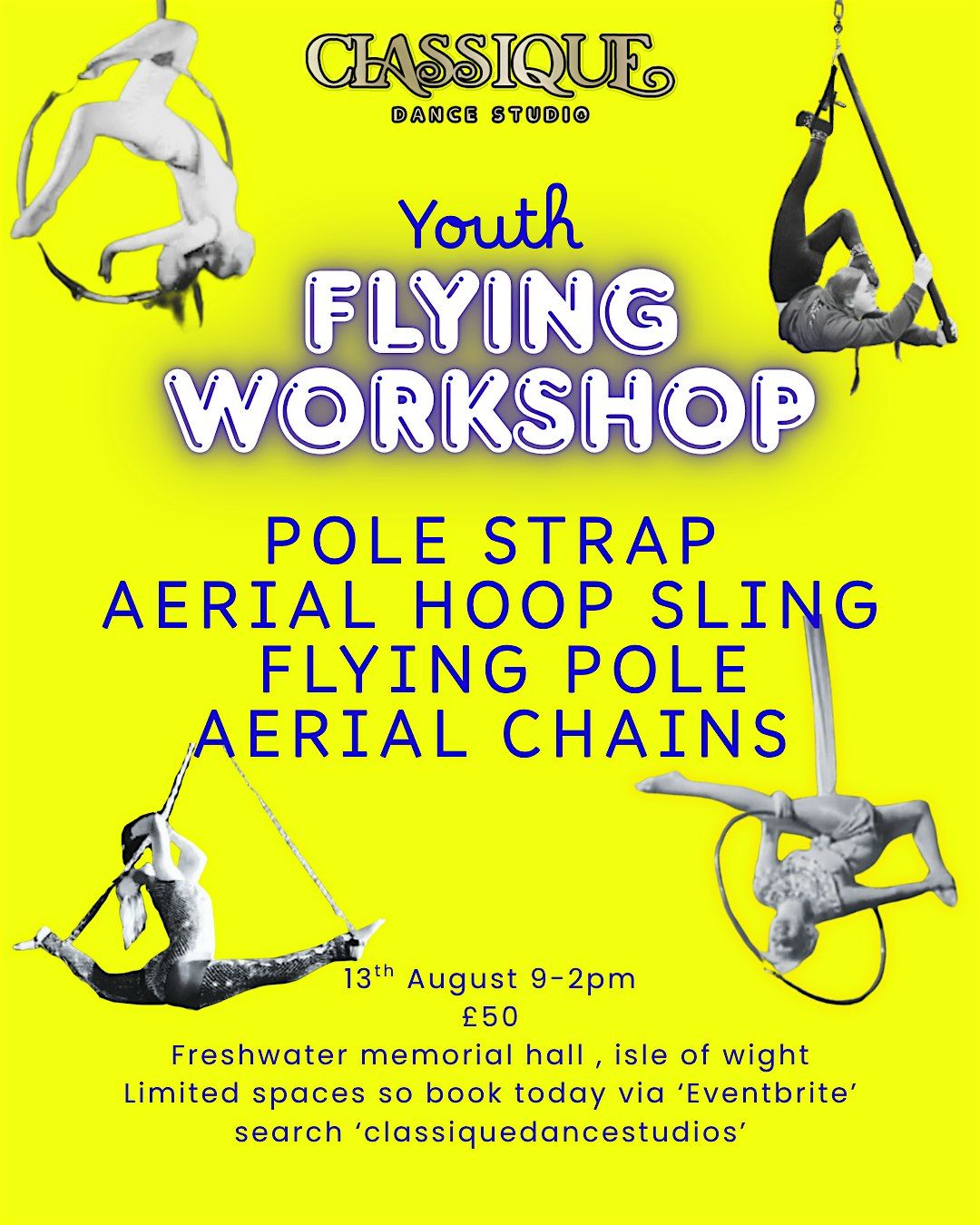 Youth Pole and aerial flying workshop, 13 August | Event in Freshwater | AllEvents