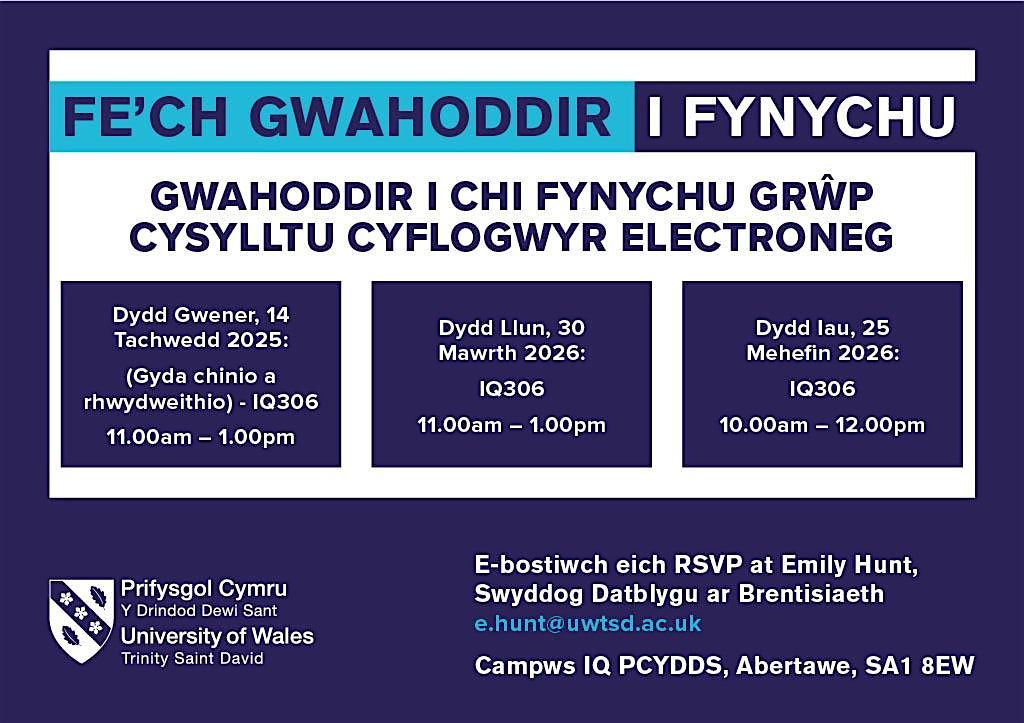 Grŵp Cyswllt Cyflogwyr PCYDDS - ELECTRONEG- 30 Mawrth 2026, 30 March | Event in Abertawe | AllEvents