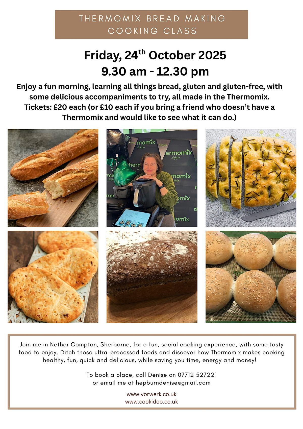 Thermomix Bread Making Cooking Class, 24 October | Event in Sherborne | AllEvents
