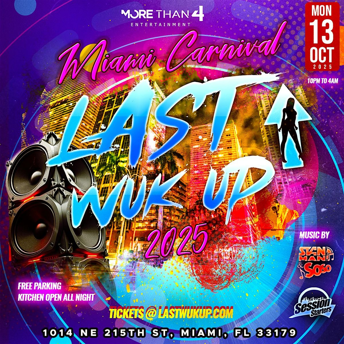 MIAMI CARNIVAL LAST WUK UP 2025, 13 October | Event in Miami | AllEvents