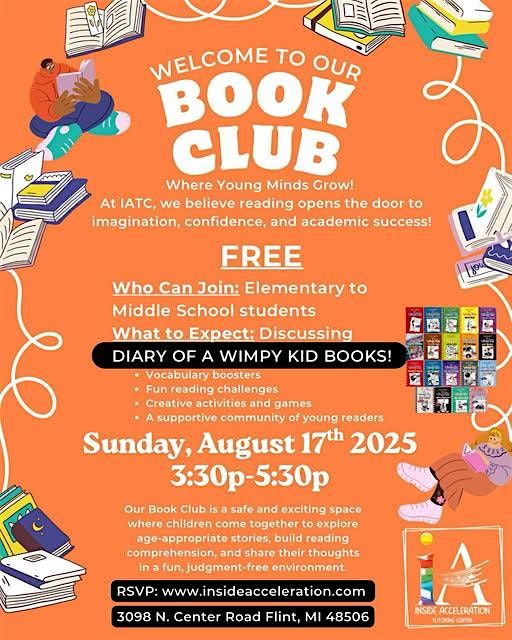 IATC Book Club!, 17 August | Event in Flint | AllEvents