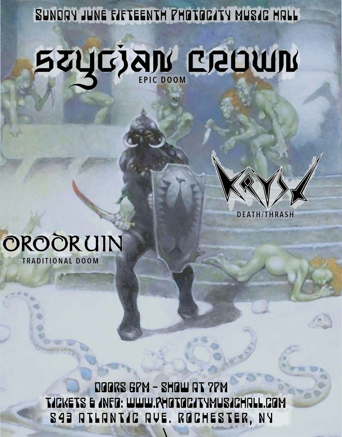 Stygian Crown, Kryst, & Orodruin, 15 June | Event in Rochester | AllEvents