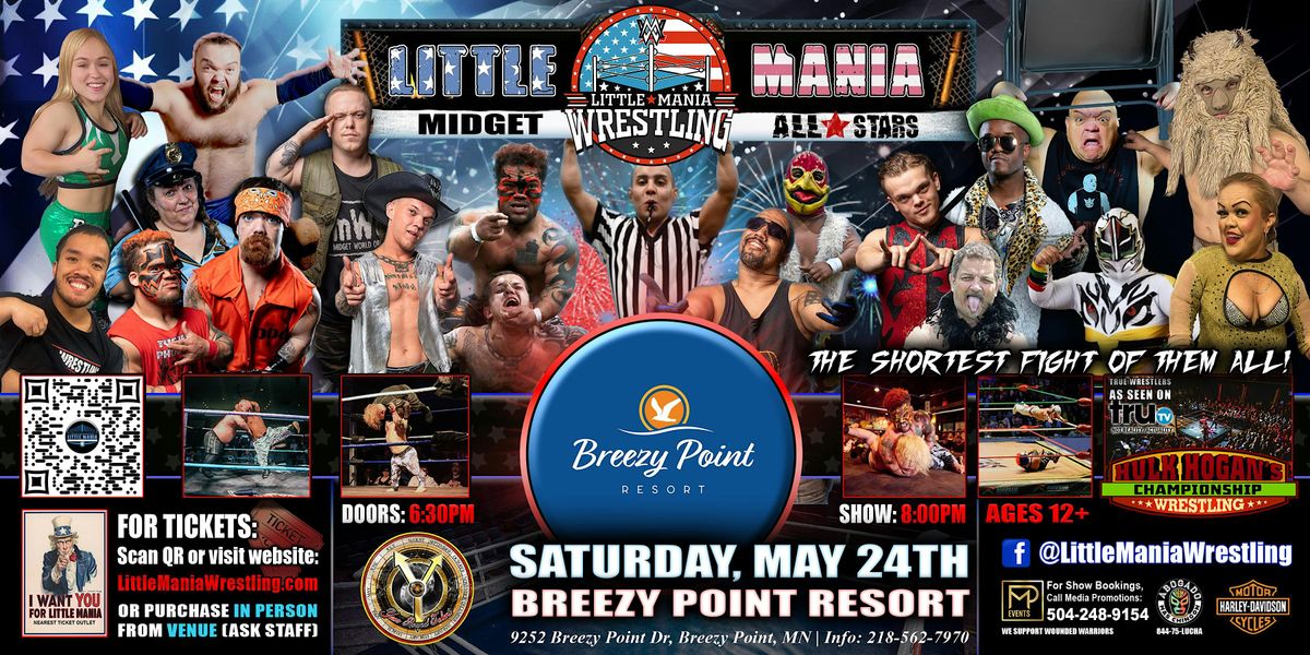 Breezy Point, MN - Little Mania Midget Wrestling @Breezy Point Resort, 24 May | Event in Breezy Point | AllEvents