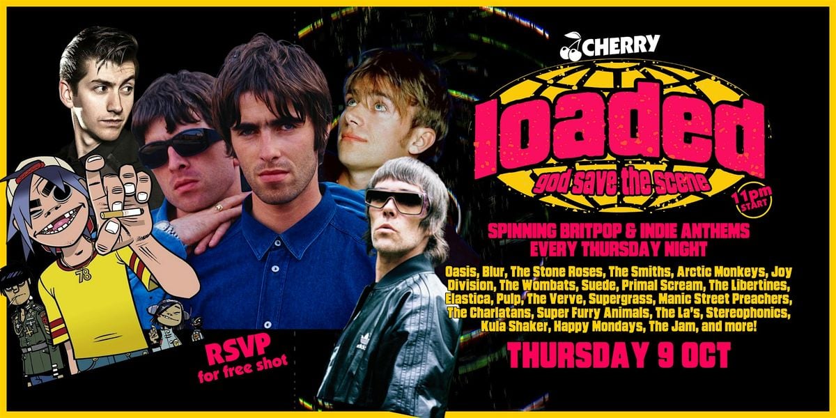 LOADED! Britpop & Indie Anthems, THURS  OCT 9, 9 October | Event in Melbourne | AllEvents