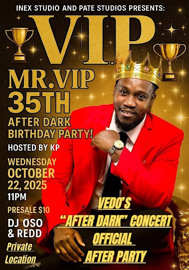 Mr. VIP’s 35th After Dark After Party!, 22 October | Event in Grand Rapids | AllEvents