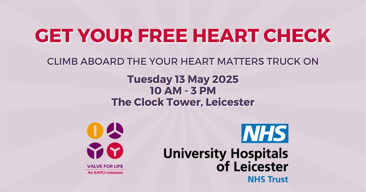 YOUR HEART MATTERS - Free Heart Check Event, 13 May | Event in Leicester | AllEvents
