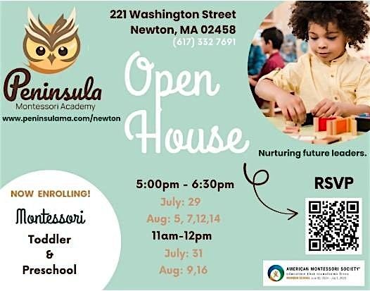 Peninsula Montessori Academy, 14 August | Event in Newton | AllEvents