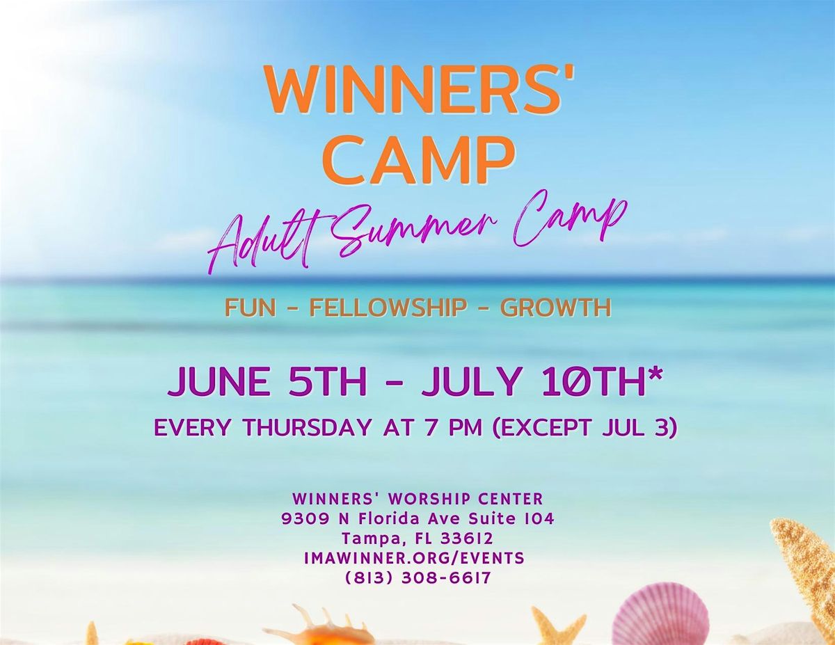 WINNERS' CAMP - Adult Summer Camp - WEEK 5 - Game Night, 10 July | Event in Tampa | AllEvents