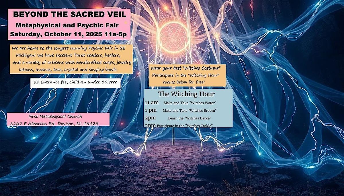 Beyond the Sacred Veil Metaphysical and Psychic Fair, 11 October | Event in Davison | AllEvents