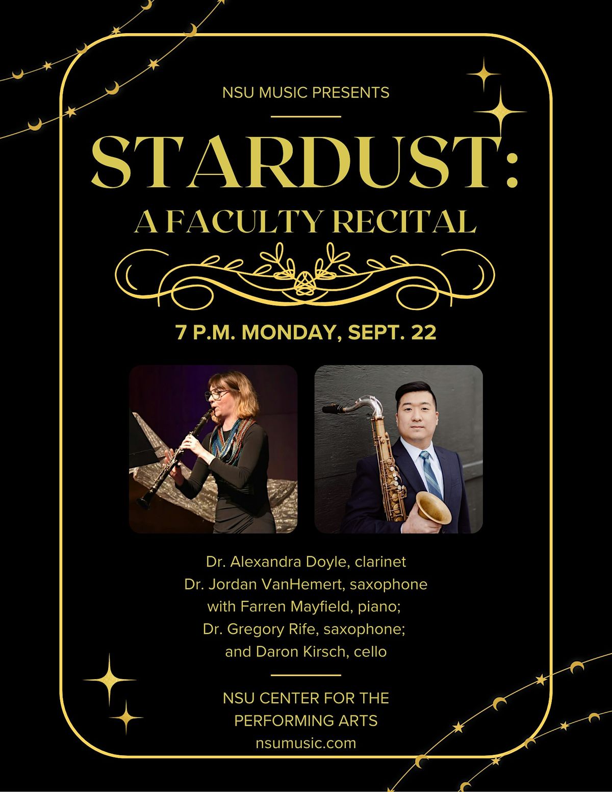 NSU Music Presents Stardust: A Faculty Recital, 22 September | Event in Tahlequah | AllEvents