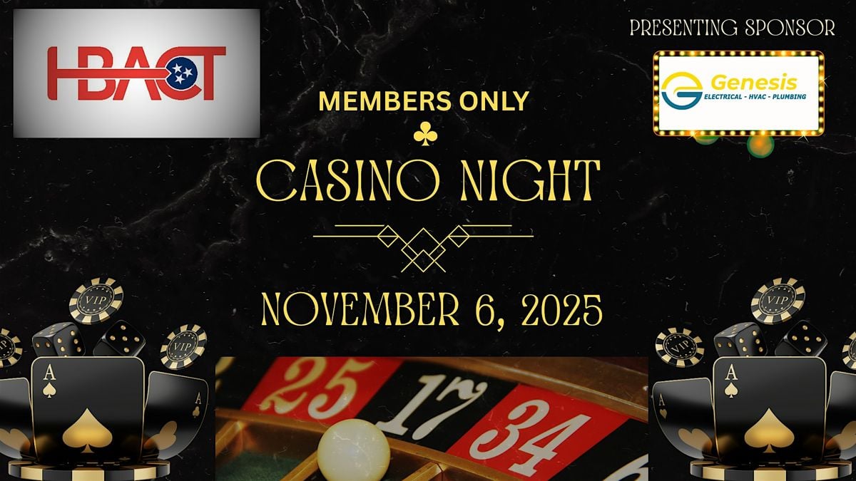 HBACT CASINO NIGHT - Members Only +1, 6 November | Event in Murfreesboro | AllEvents