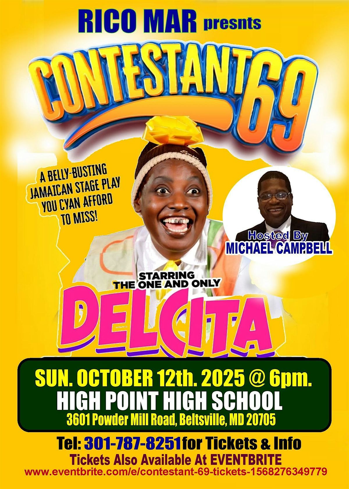 Contestant 69, 12 October | Event in Beltsville | AllEvents
