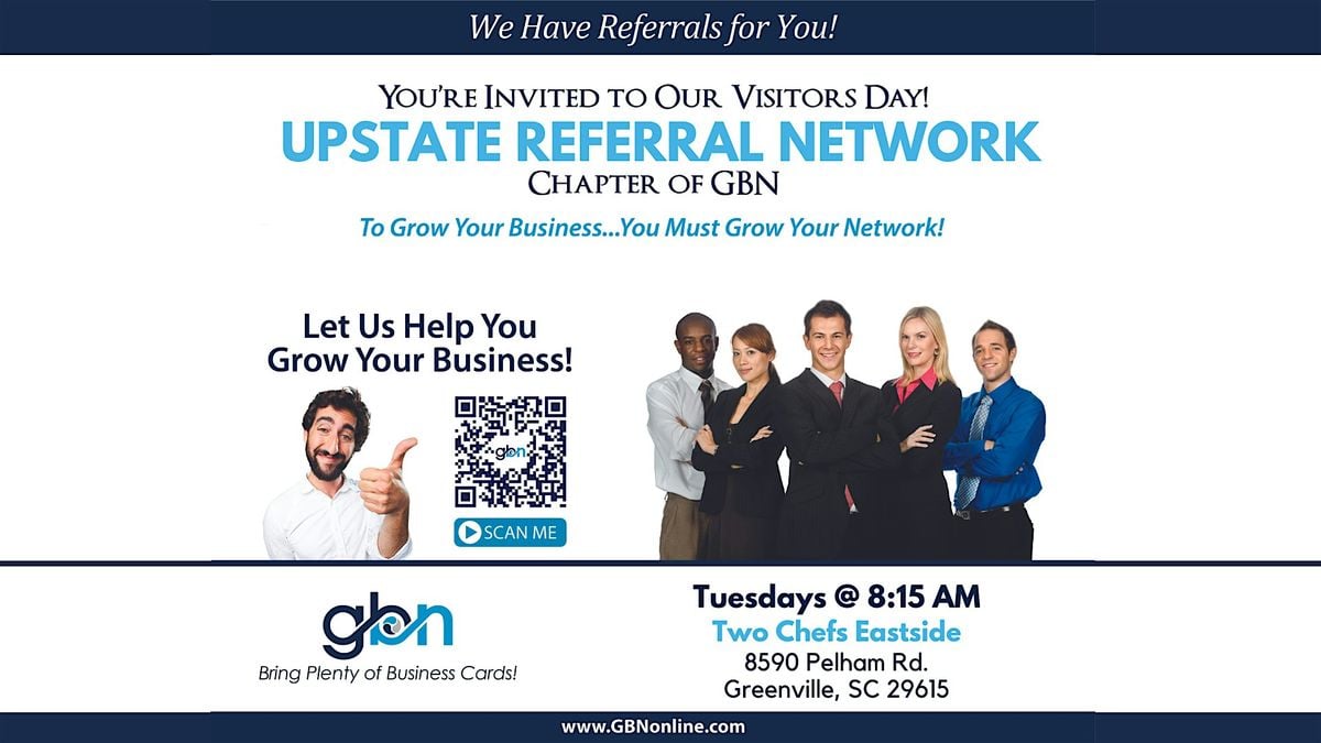 GBN - Upstate Referral Network - August Visitors Day 2025, 12 August | Event in Greenville | AllEvents