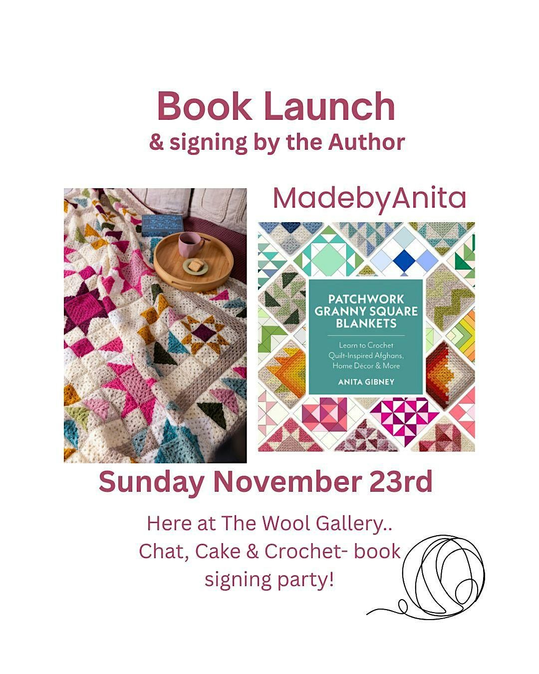 Crochet Book Launch with MadeByAnita, 23 November | Event in St Neots | AllEvents
