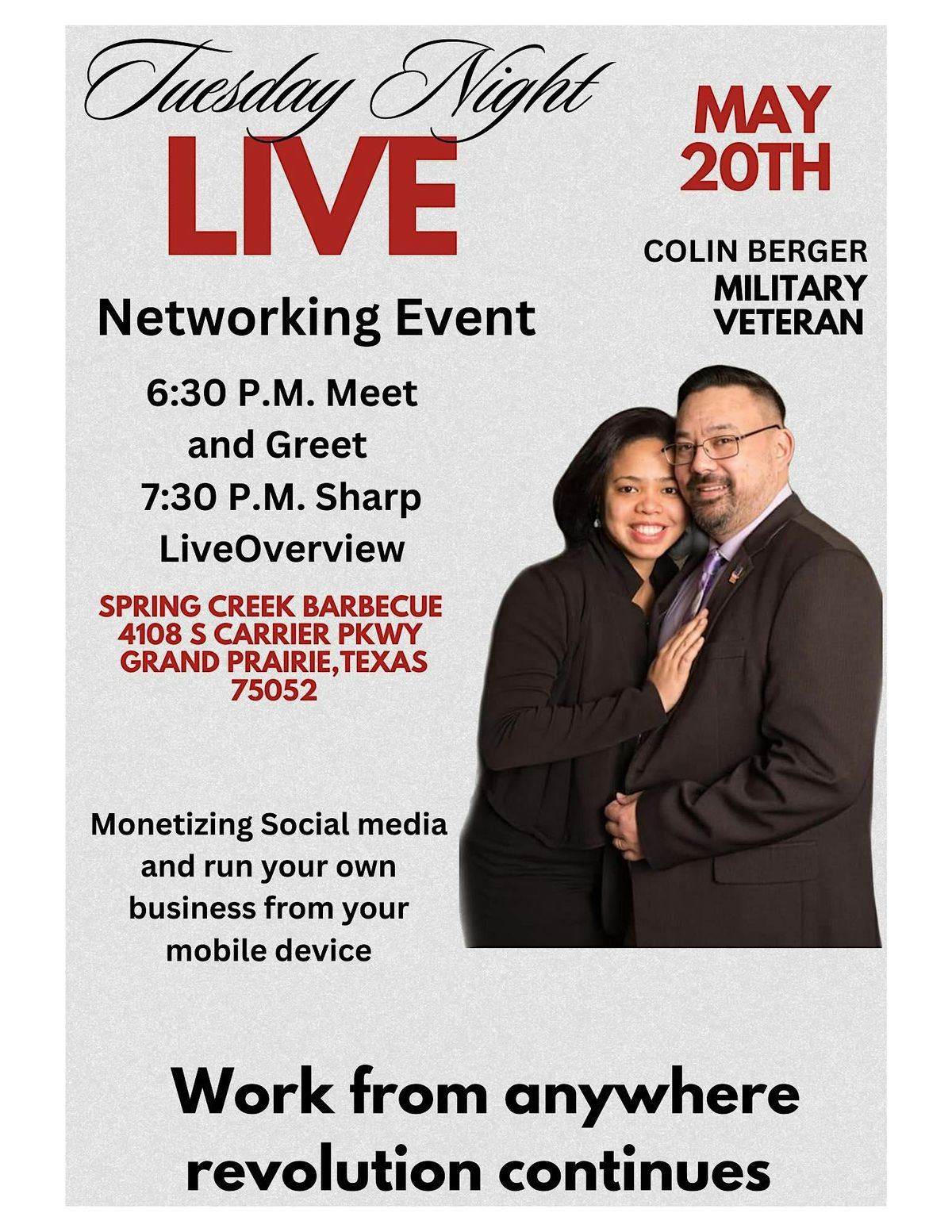 Tuesday Night LIVE with Colin Berger | Event in Grand Prairie | AllEvents