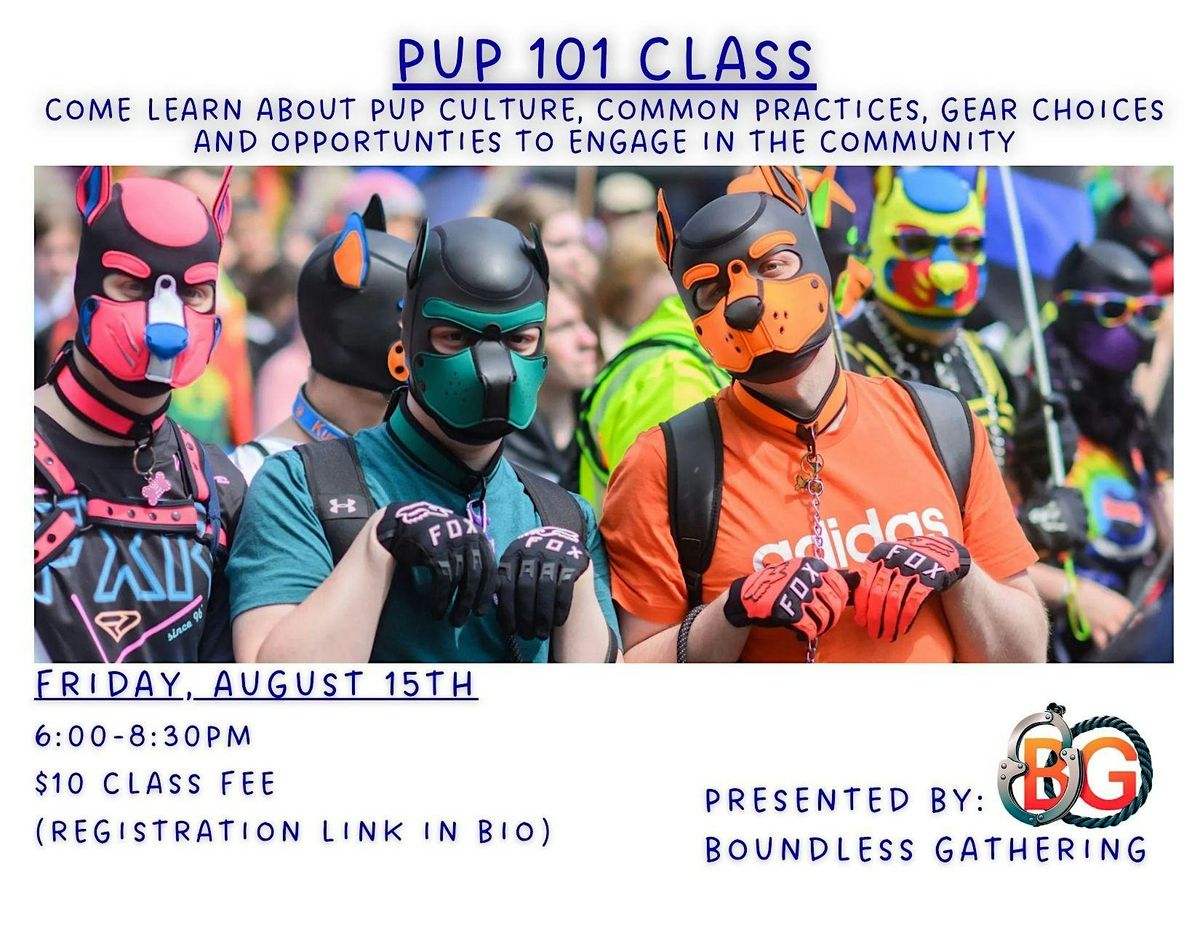 Pup 101 Class, 15 August | AllEvents