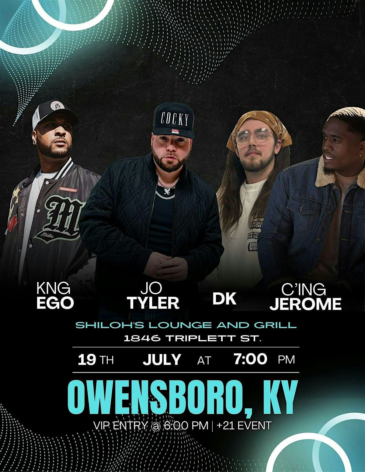 Kng Ego, Jo Tyler, & C'ing Jerome @ Shiloh's Lounge & Grill, 19 July | Event in Owensboro | AllEvents