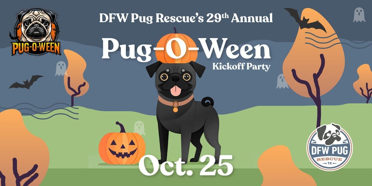 DFW Pug Rescue's Pug-O-Ween Kickoff Party, 25 October | Event in Grapevine | AllEvents