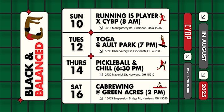 Black & Balanced Week: Pickleball & Chill, 14 August | Event in Norwood | AllEvents