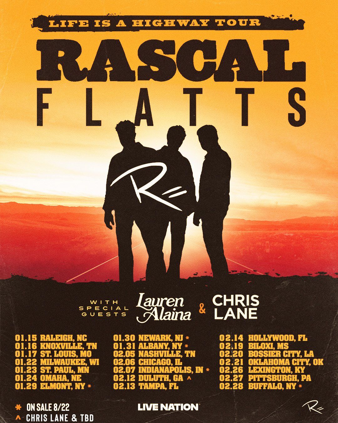 Rascal Flatts  Lauren Alaina & Chris Lane, 25 February | Event in Lexington | AllEvents