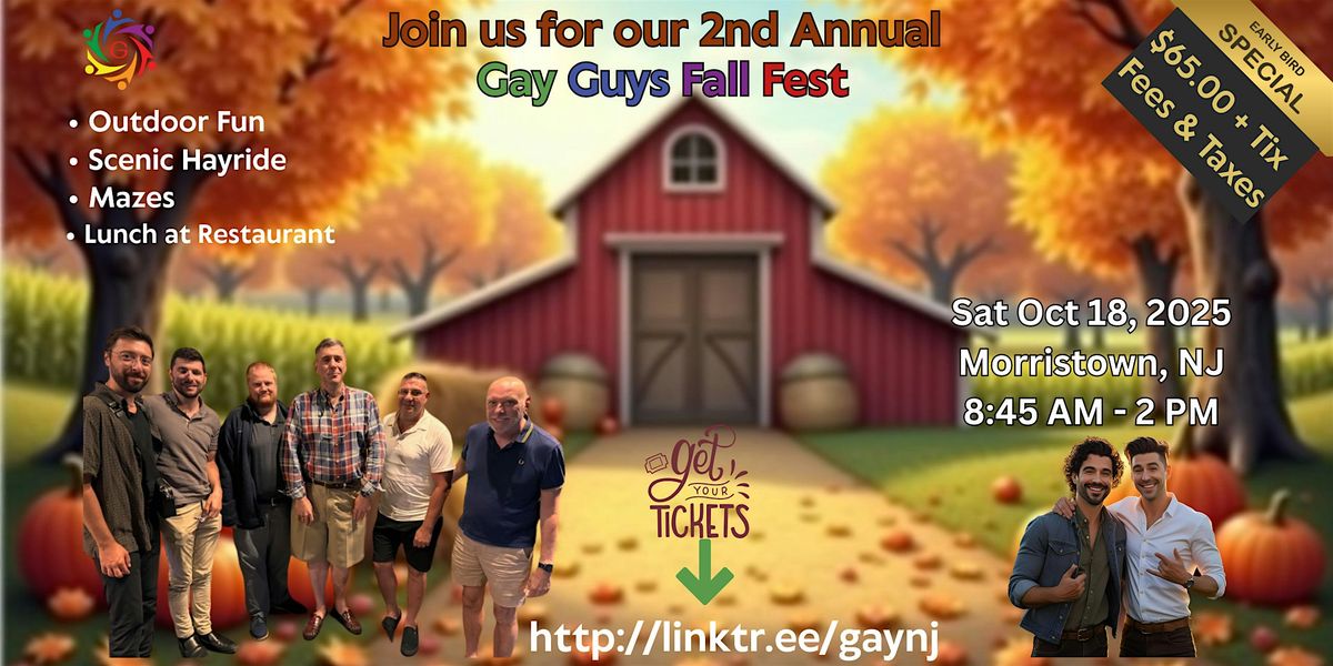 Gay Annual Guys Fall fest in Morristown, NJ, 18 October | Event in Morristown | AllEvents