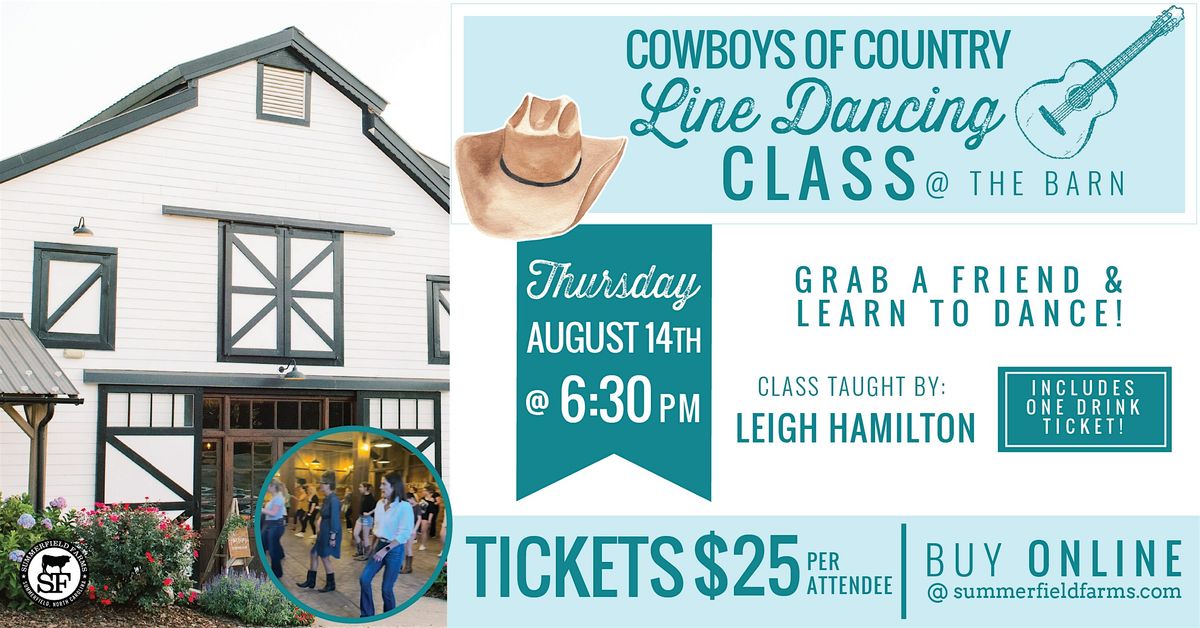 Cowboys of Country Line Dancing Class at Summerfield Farms, 14 August | Event in Summerfield | AllEvents
