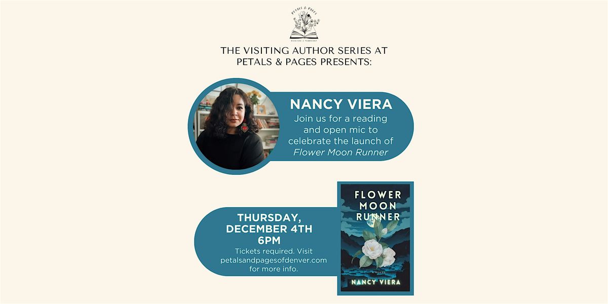 The Visiting Author Series at Petals & Pages Presents: Nancy Viera, 4 December | Event in Denver | AllEvents