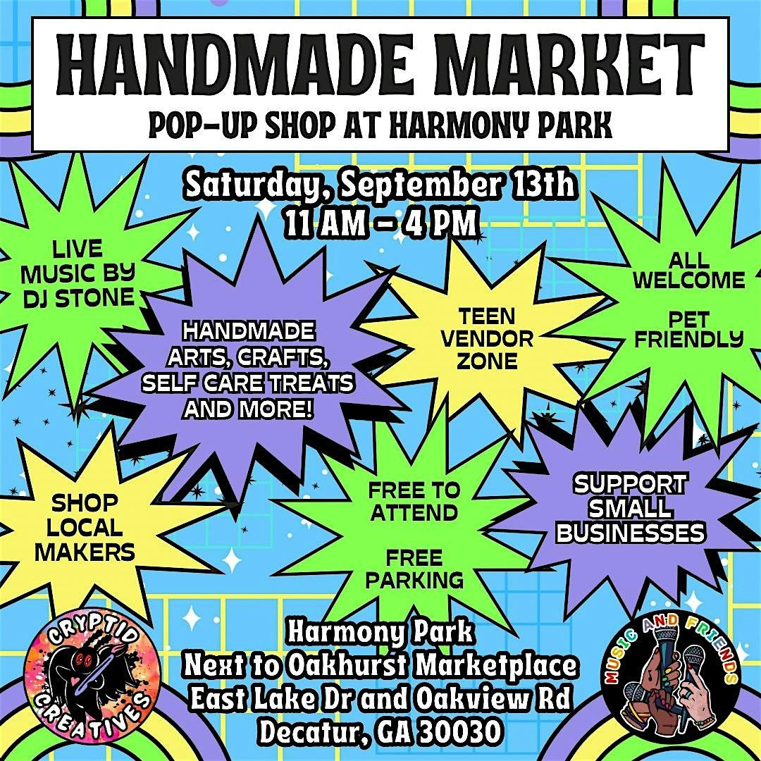 Handmade Market at Harmony Park: Shop Local!, 13 September | Event in Decatur | AllEvents