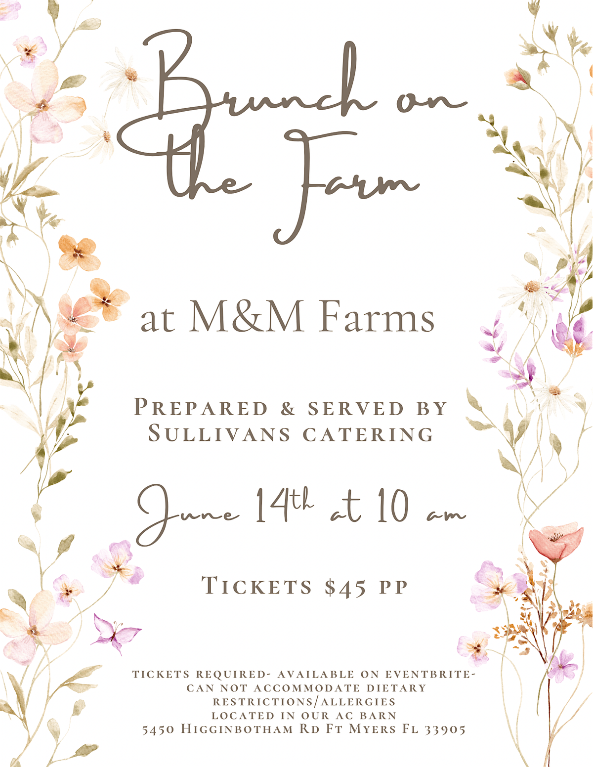 Southern Style Brunch on the Farm, 14 June | Event in Fort Myers | AllEvents