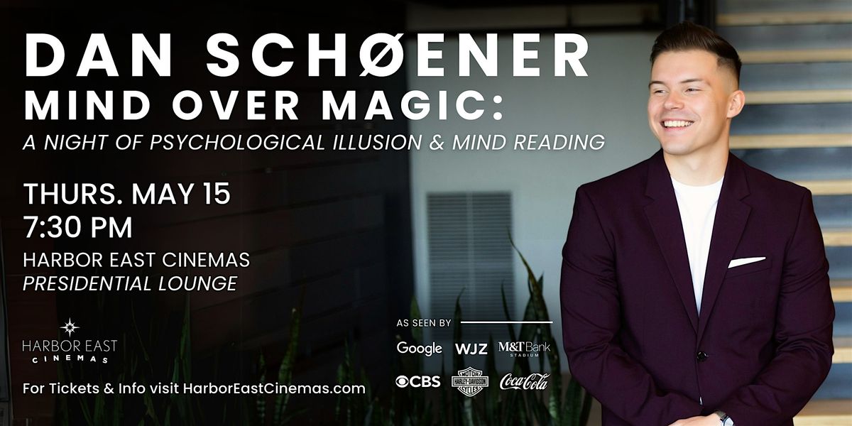 MIND OVER MAGIC: Psychological Illusion & Mind Reading Live in Baltimore, 15 May | Event in Baltimore