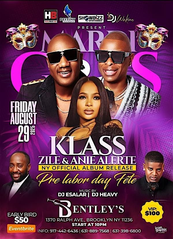 Madi Gras: Pre Labor Day Fête -  Klass & Zile's Album Release, 29 August | Event in Brooklyn | AllEvents