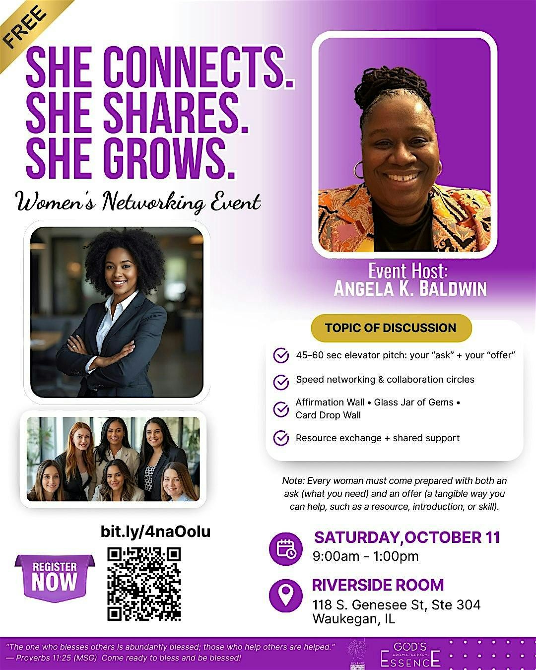 She Connects. She Shares. She Grows., 11 October | Event in Waukegan | AllEvents