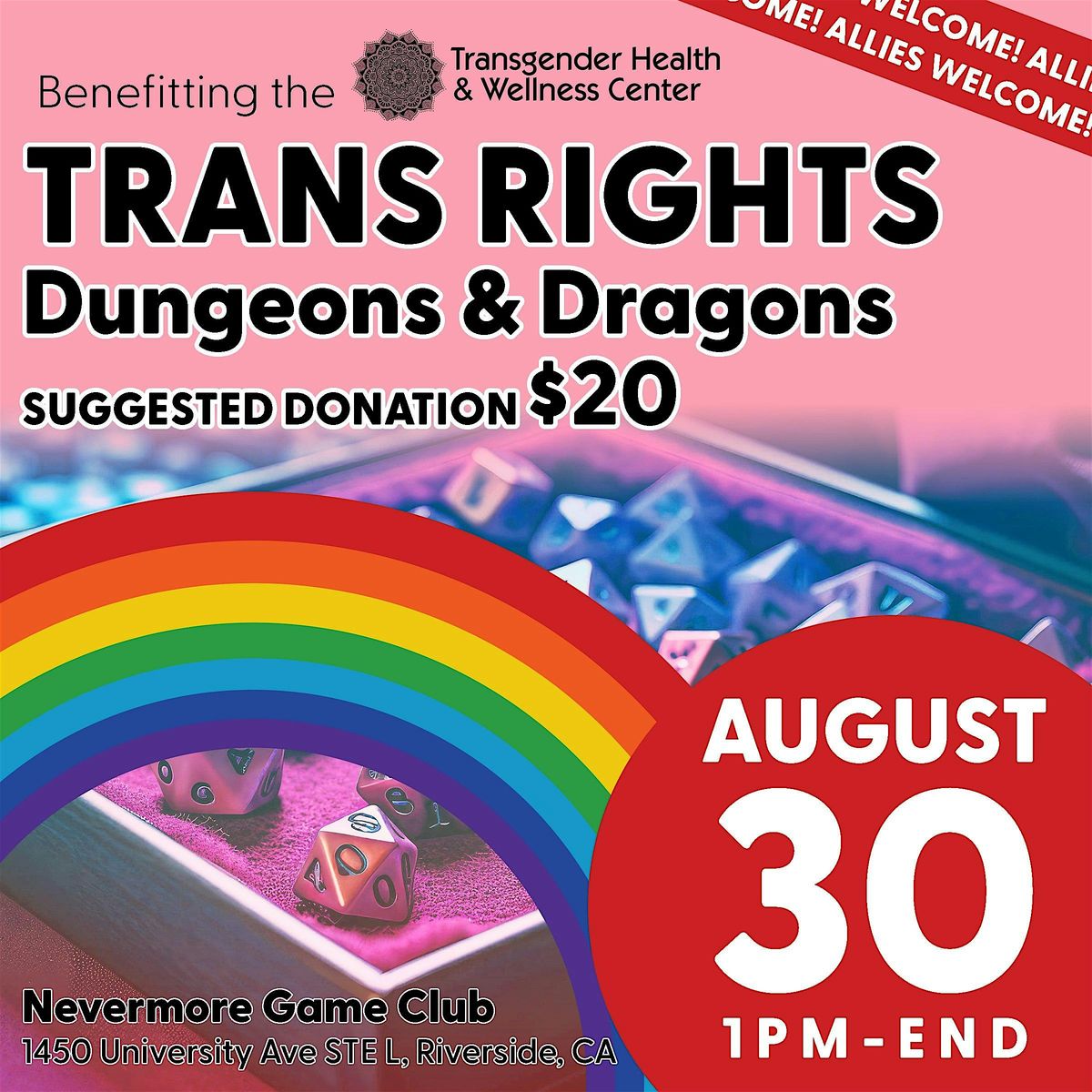 Trans Rights Dungeons & Dragons, 30 August | Event in Riverside | AllEvents
