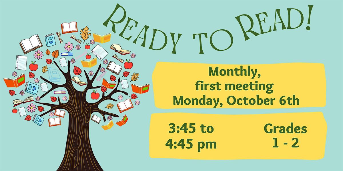 Ready to Read Book Club: Grades 1-2, 6 October | Event in Merrimac | AllEvents