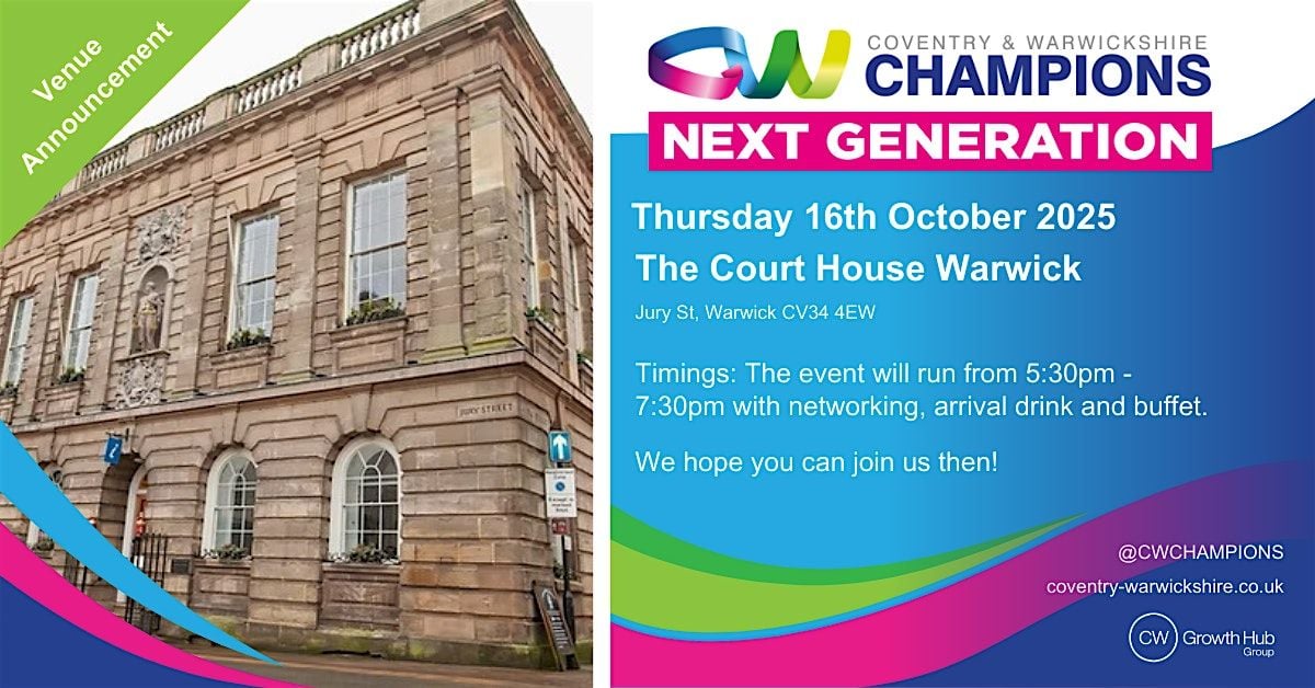 CW Champions - Next Generation, 16 October | Event in Warwick | AllEvents