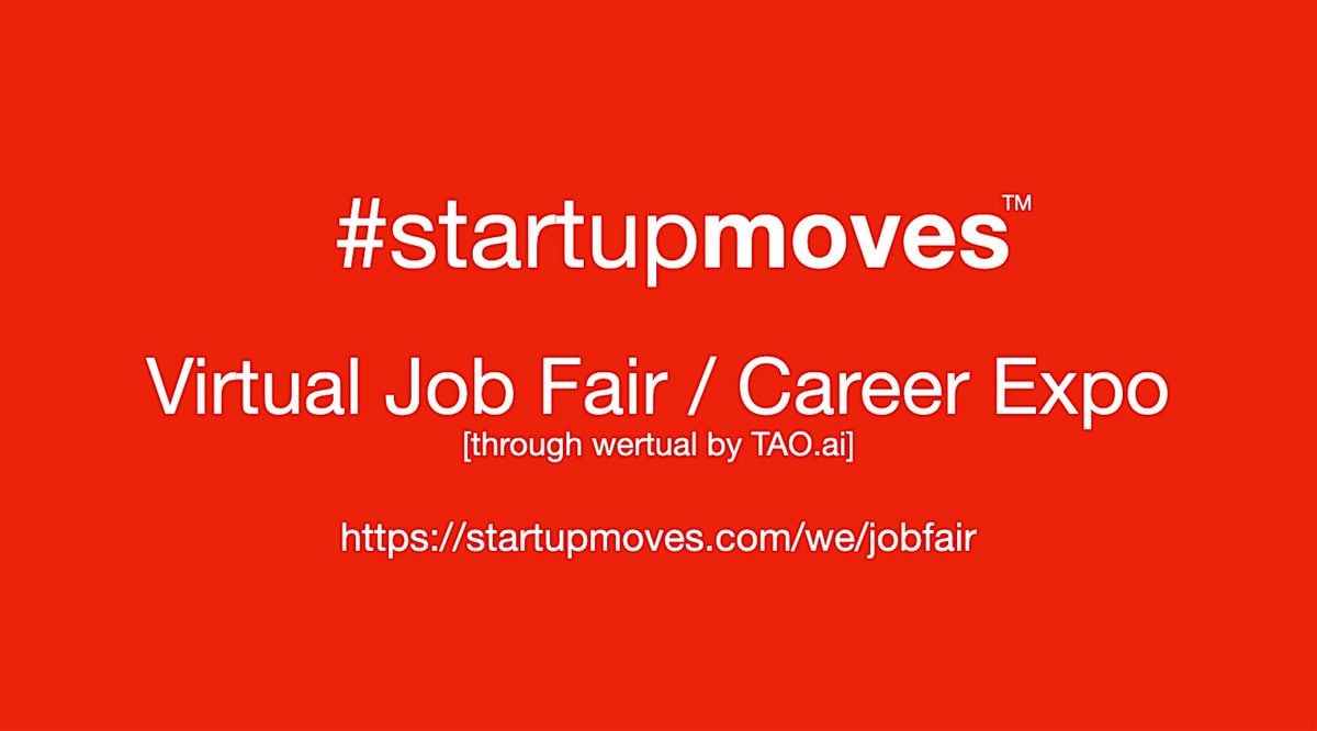 Startupmoves Virtual Job Fair Career Expo Startup Founder Boston Virtual Event Only Boston December 4 To April 1 Allevents In Online Event Boston Startup Career Fair 2022